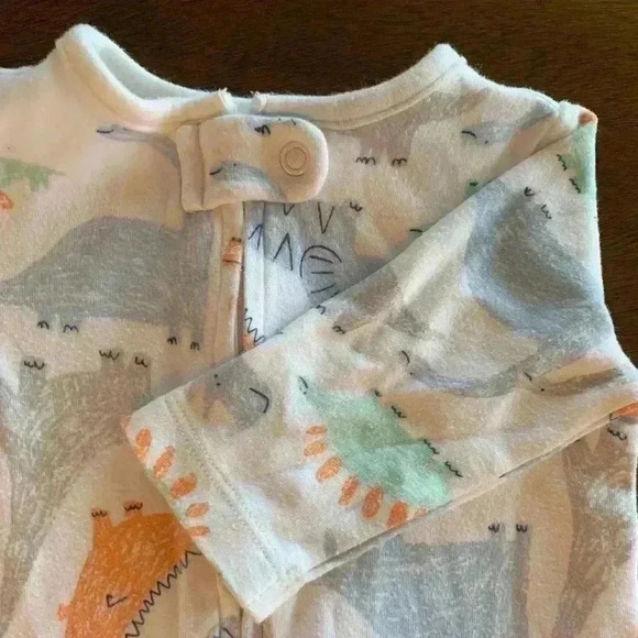 3 MONTHS ~ Carter's Baby Fleece Footed Sleeper Pajamas PJs LOT Of 3 - Picture 9 of 15